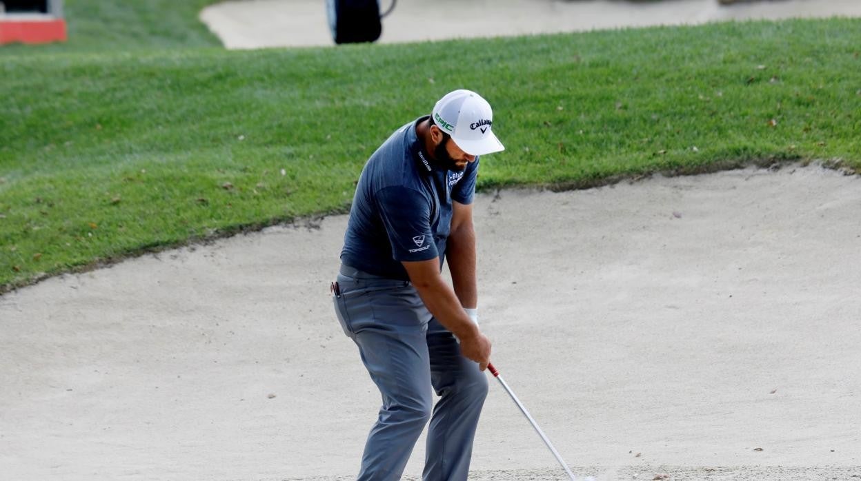 Jon Rahm, esta tarde en el campo gaditano de Valderrama