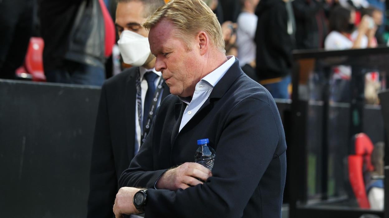 Koeman, en el partido ante el Rayo Vallecano