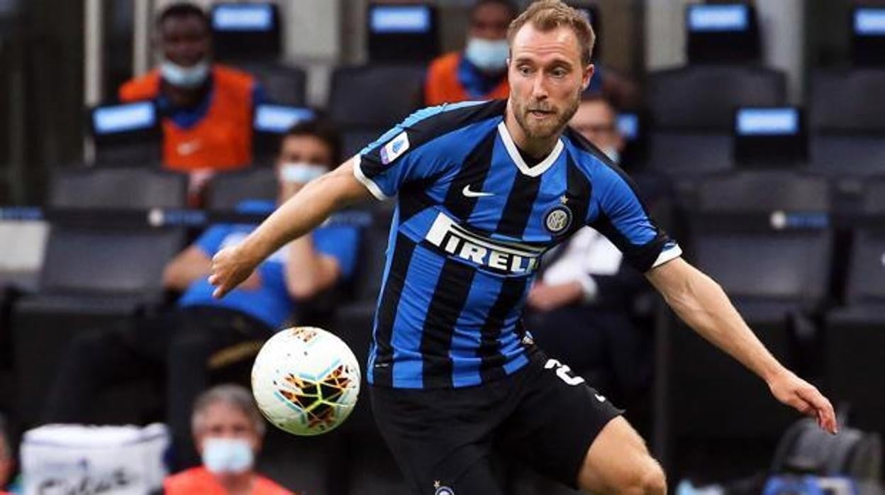 Christian Eriksen durante un partido de Serie A con el Inter de Milán