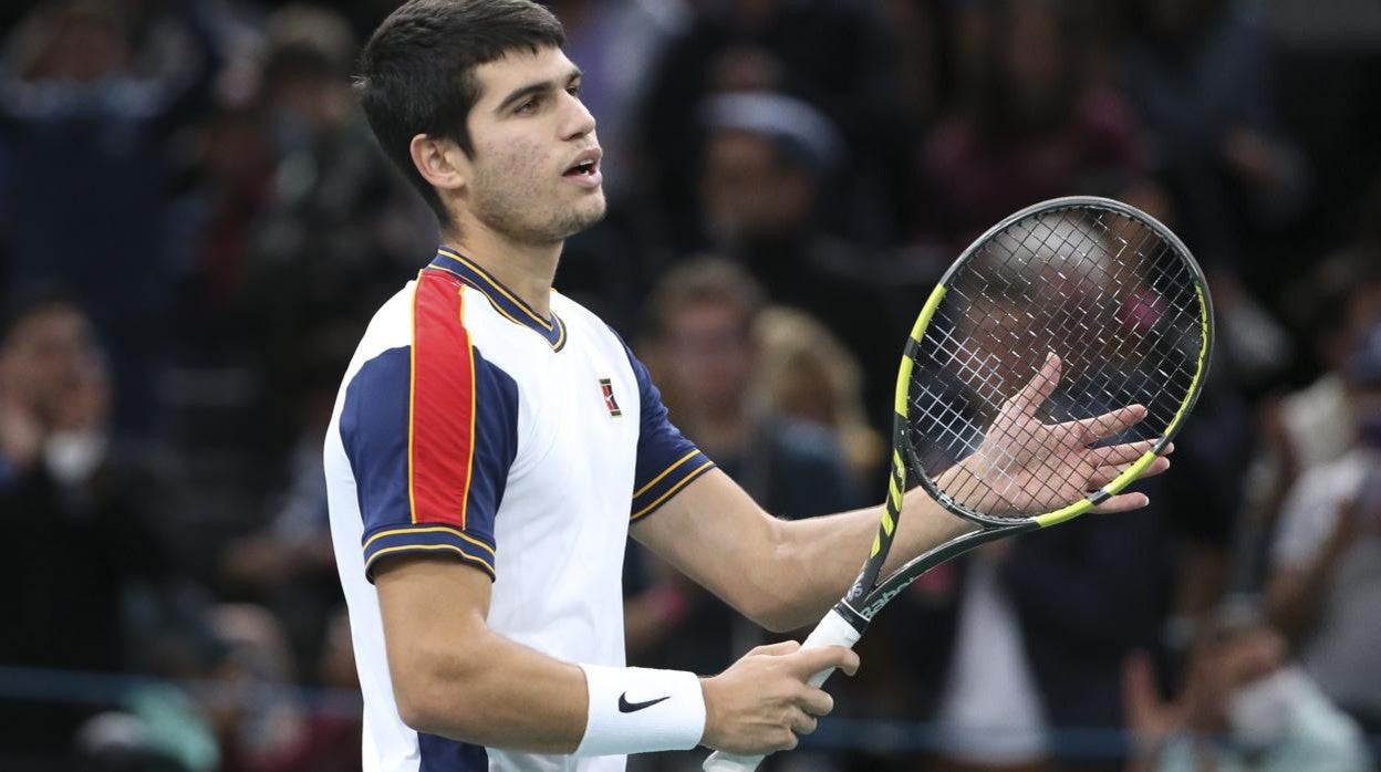 Alcaraz, durante su participación en París-Bercy