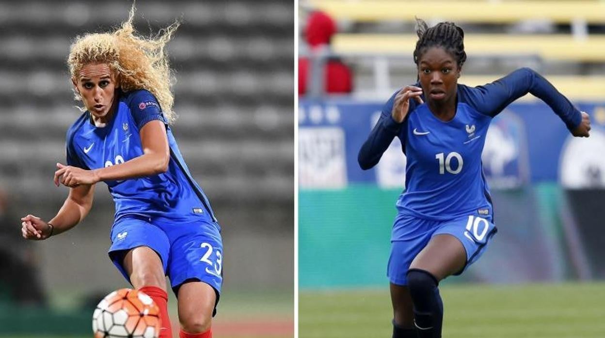 Hamraoui y Diallo, en un partido de la selección francesa