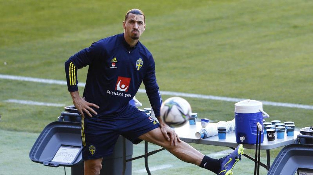 Zlatan Ibrahimovic, en el estadio de La Cartuja