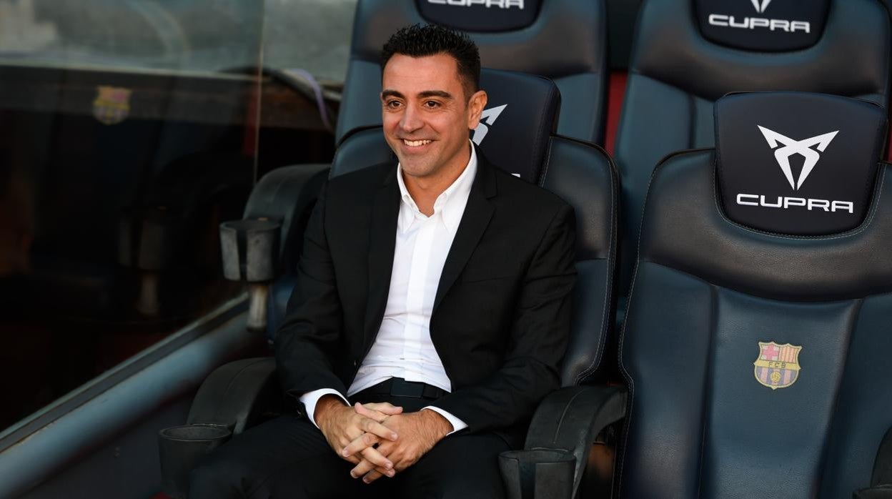 Xavi Hernández, el día de su presentación