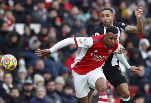 Gabriel, en un partido del Arsenal ante el Newcastle