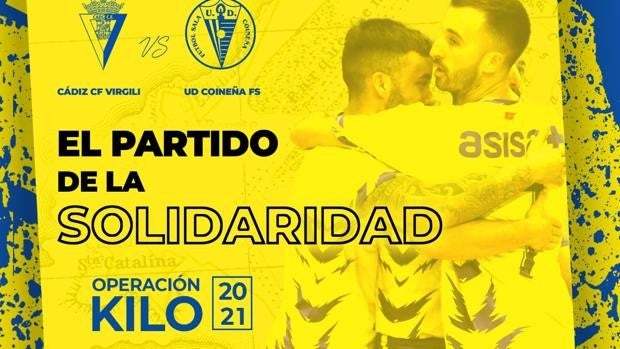 Cádiz CF Virgili y Coineña disputan este sábado ‘El partido de la solidaridad’