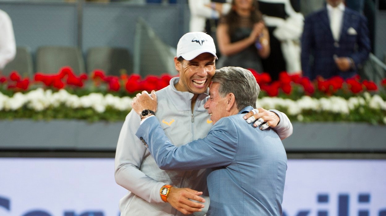 Nadal y Santana, en el Mutua Madrid Open