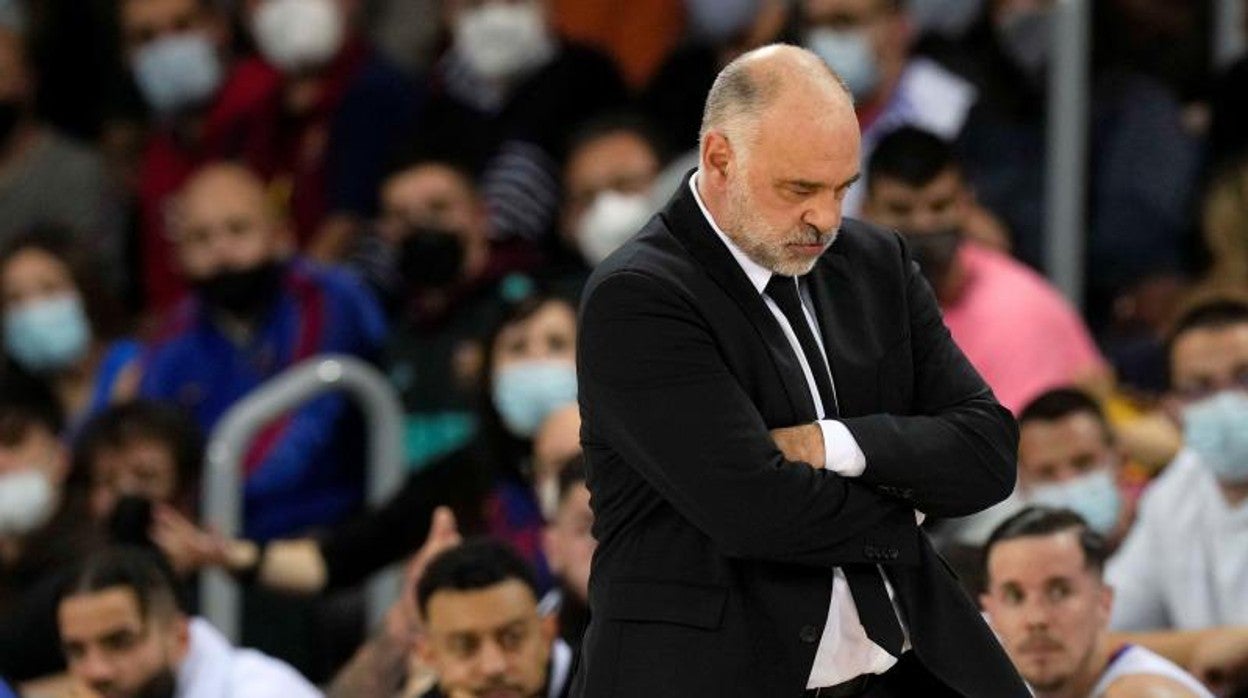 Pablo Laso, durante un partido del Real Madrid