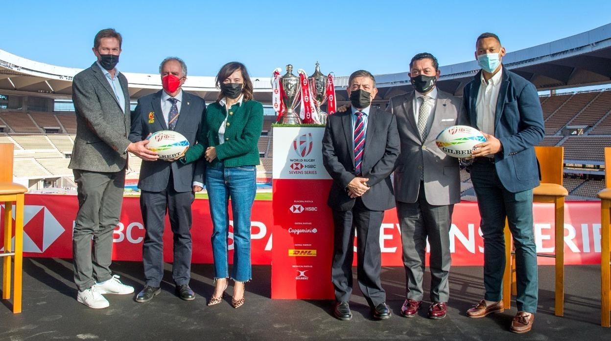 La sede sevillana de las HSBC Spain Sevens se ha presentado este viernes en el Estadio de la Cartuja, donde se jugarán los partidos