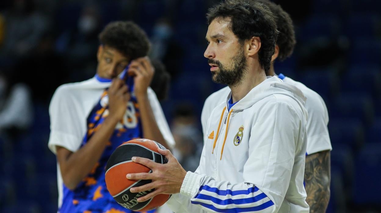 Llull, durante un calentamiento