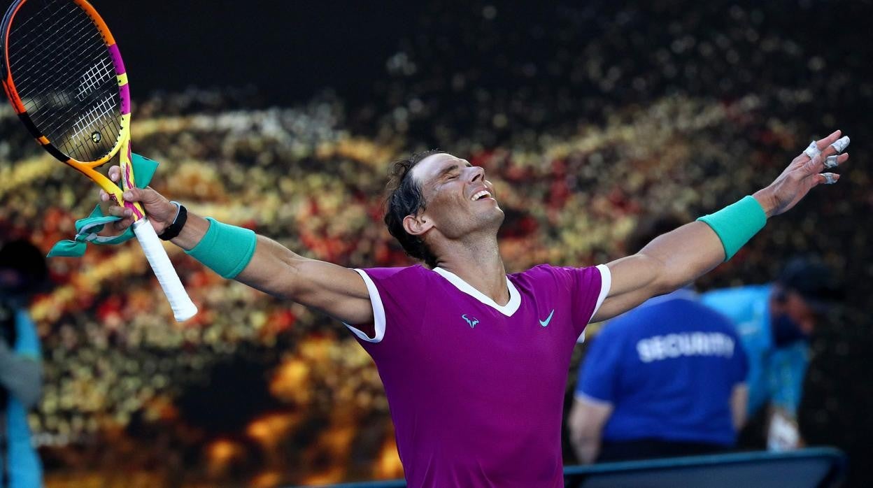 Rafael Nadal celebra su victoria