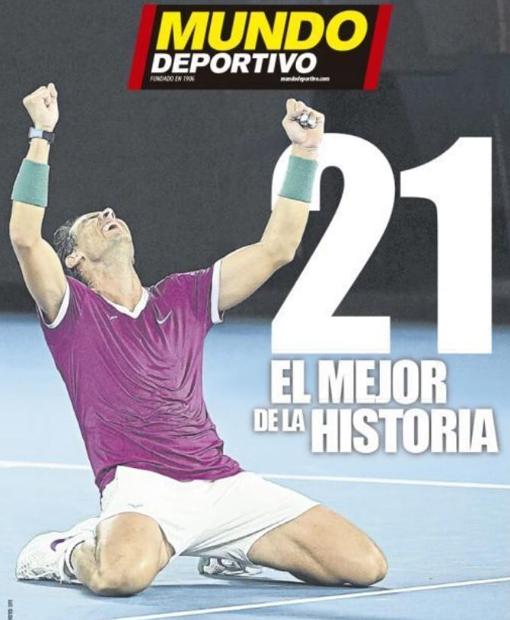 El marciano, héroe, Goat... Así se rinde la prensa nacional e internacional a Nadal