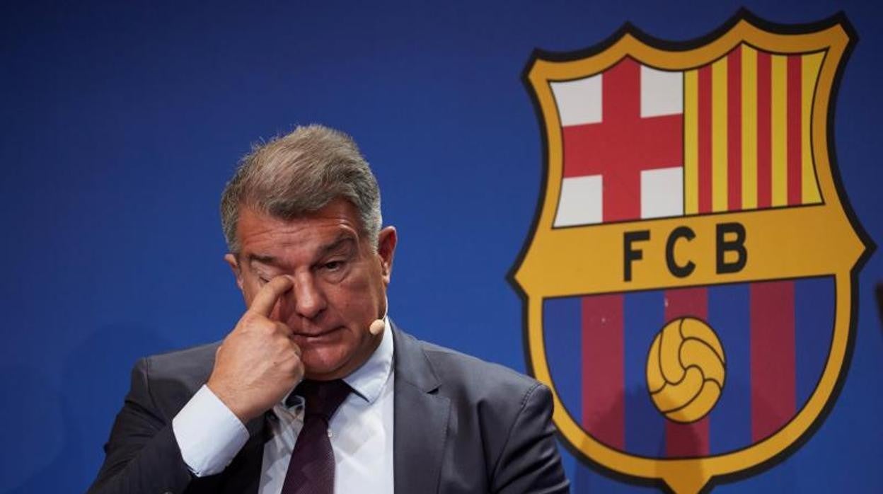 Laporta, durante la presentación del 'forensic'