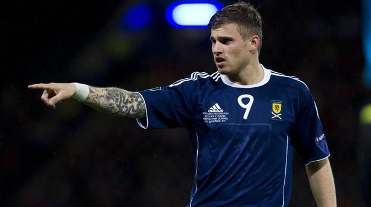 David Goodwillie, en un partido con las categorías inferiores de Escocia