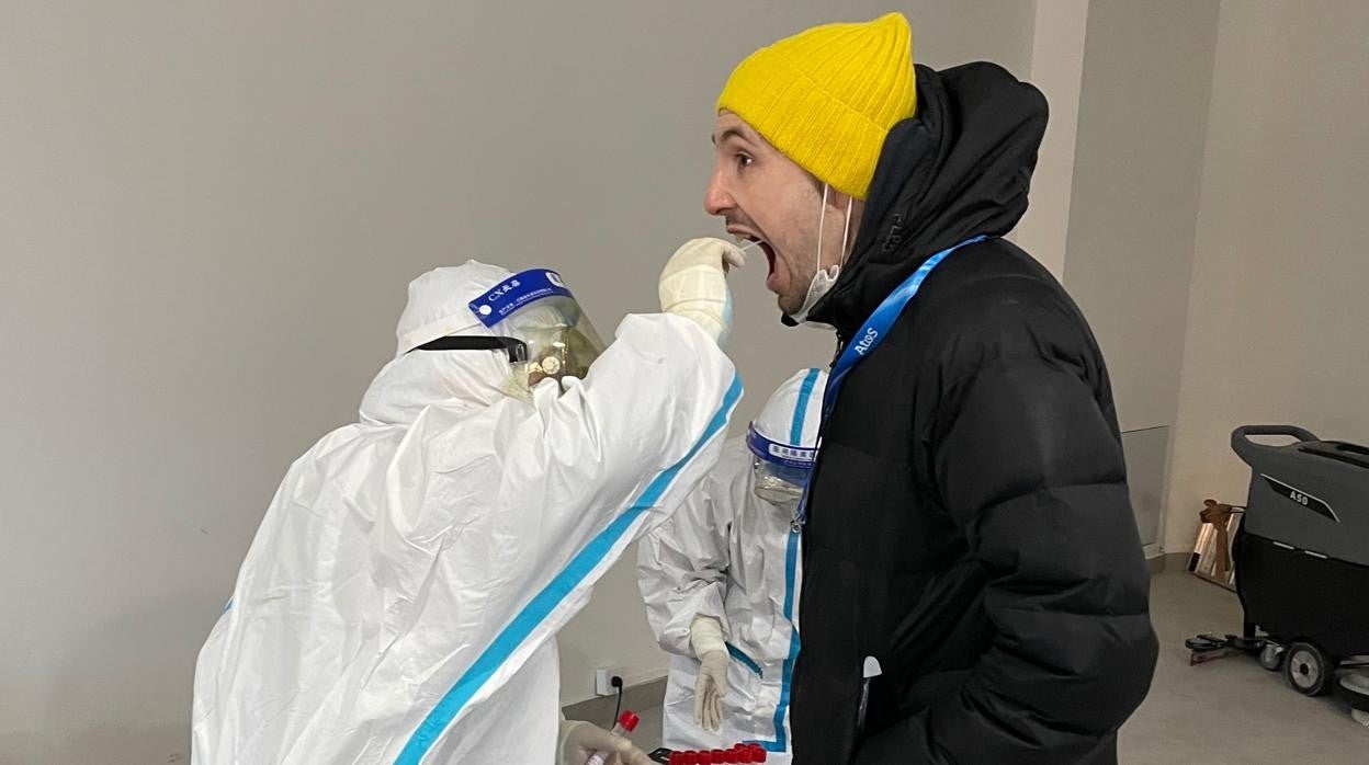 Una de las pruebas PCR realizada en las jornadas previas al inicio de los Juegos de Invierno