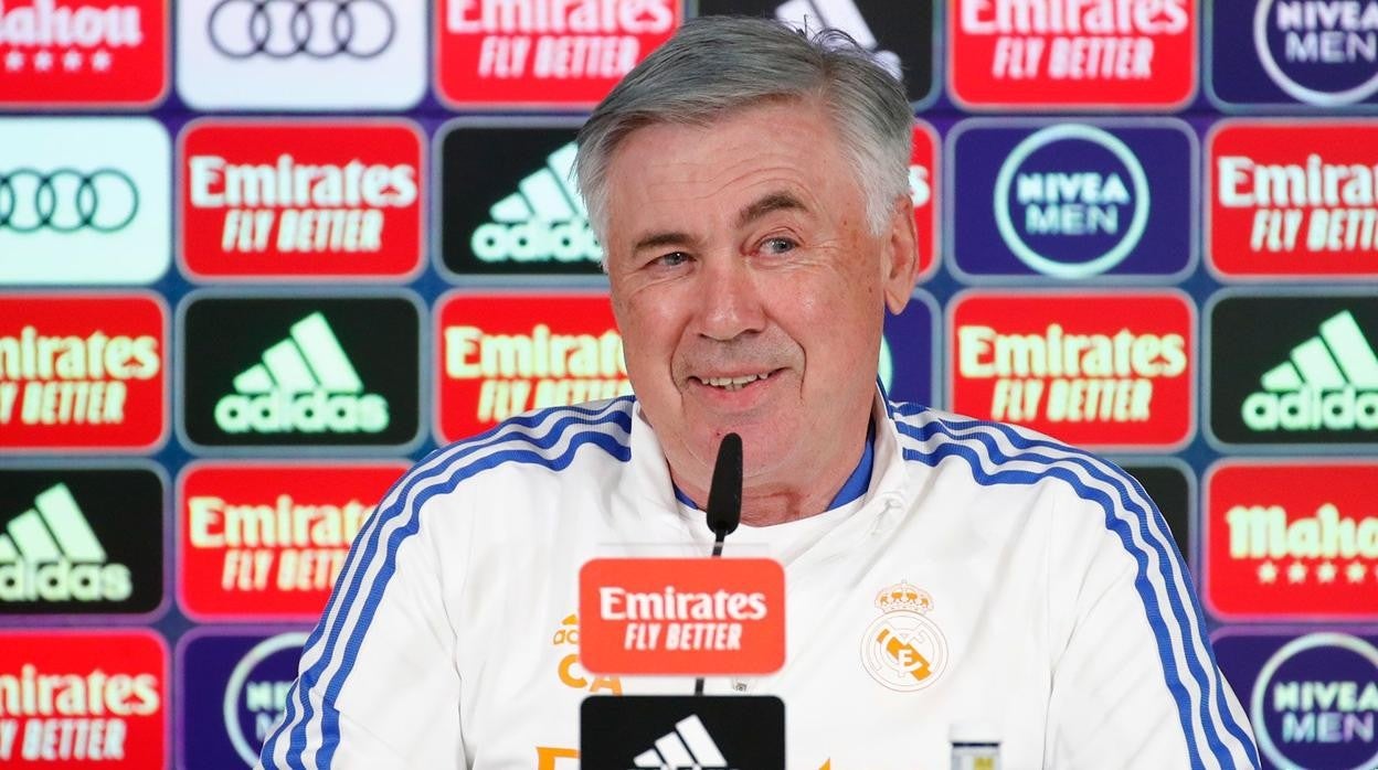 Carlo Ancelotti, durante la rueda de prensa previa al duelo con el Villarreal