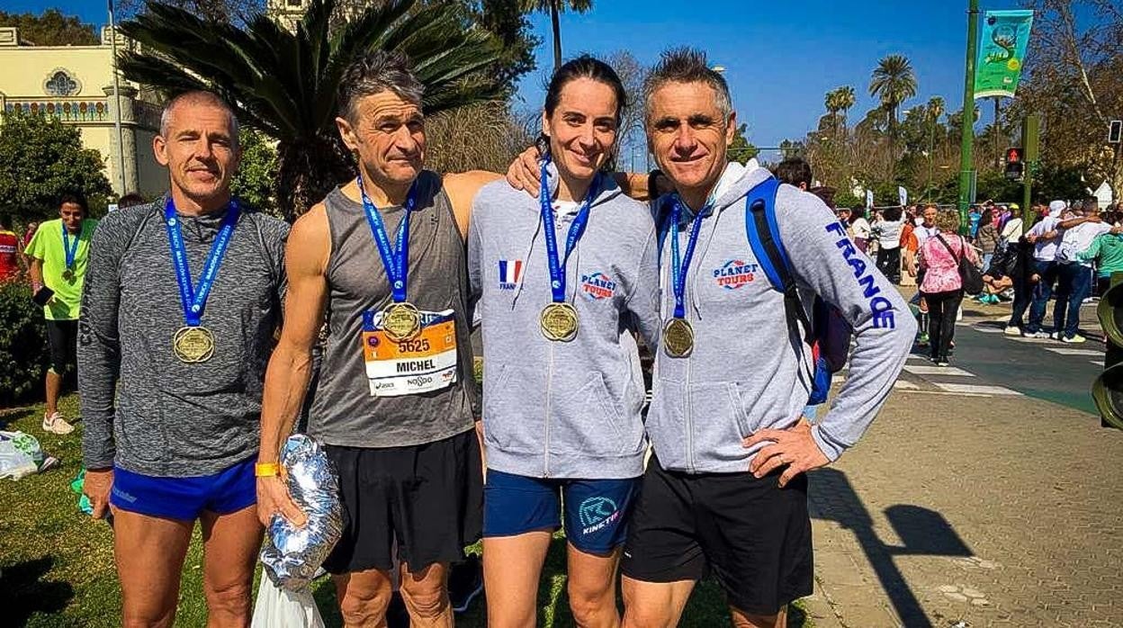 El exciclista galo en el Maratón de Sevilla