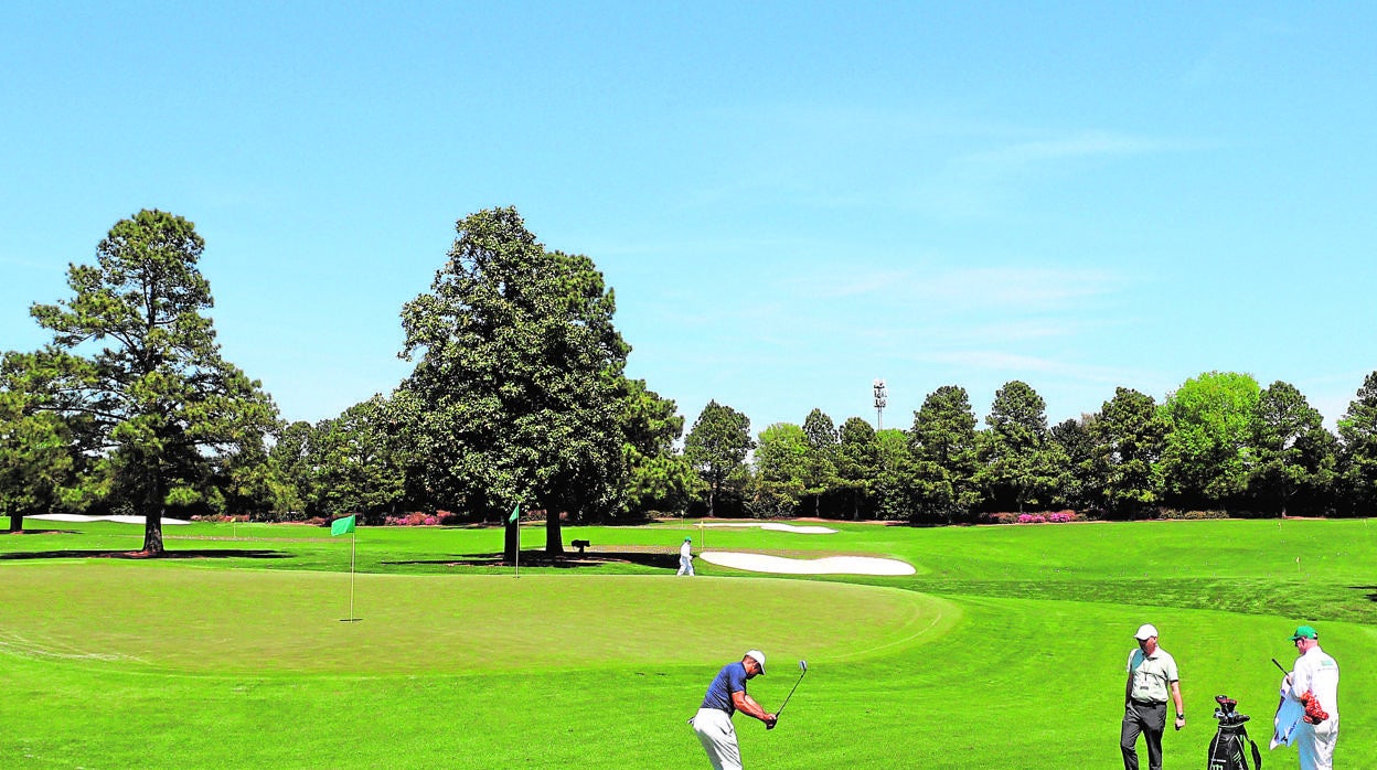 El verde de Augusta, sobre el que desde el jueves desfilarán los mejores golfistas del mundo