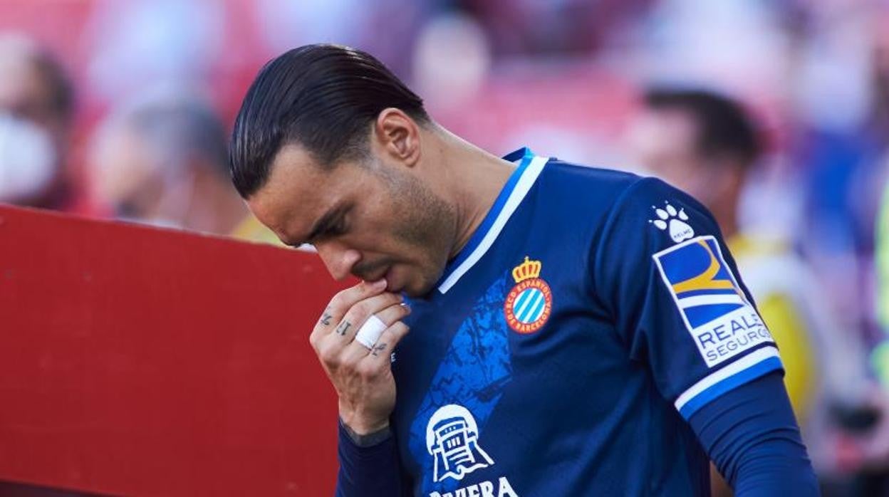 Raúl de Tomás, durante un partido del Espanyol