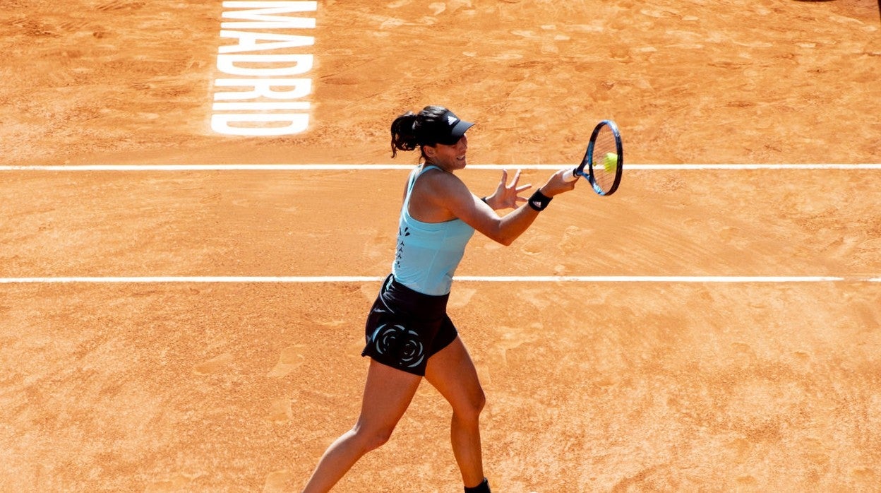 Garbiñe Muguruza, durante su partido