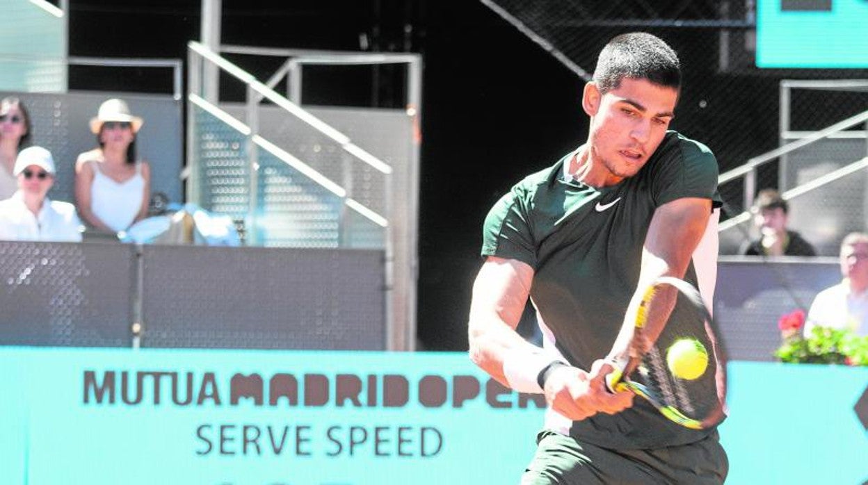 Alcaraz en el partido histórico contra Djokovic