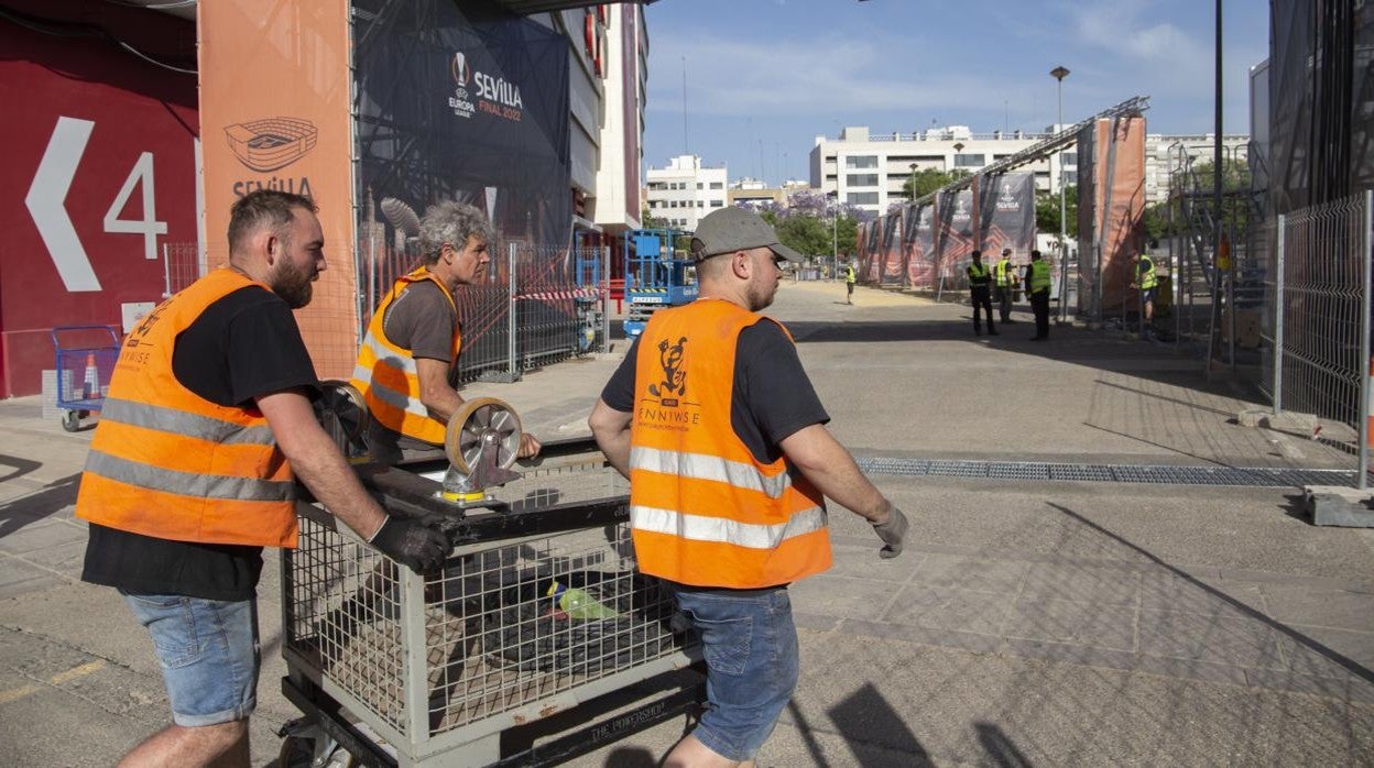 Preparativos para la final de la Uefa Europa League