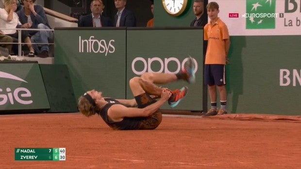 Así ha sido la lesión de Alexander Zverev