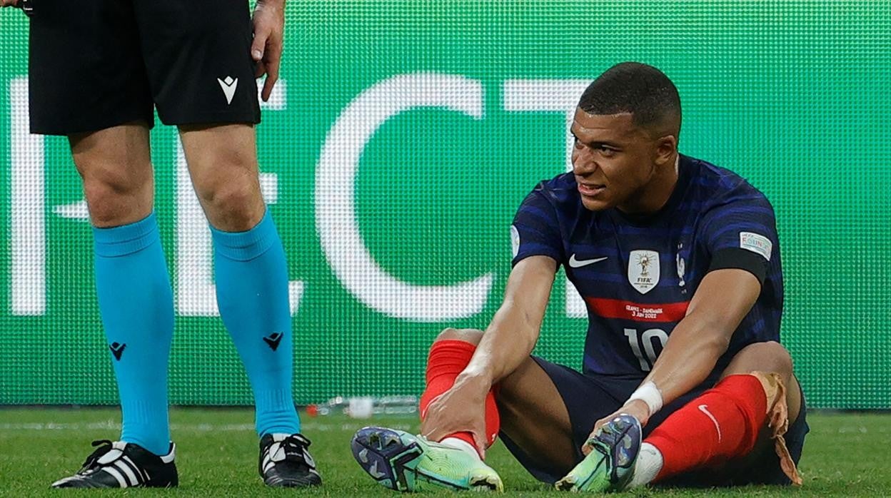 Mbappé, tras lesionarse ante Dinamarca