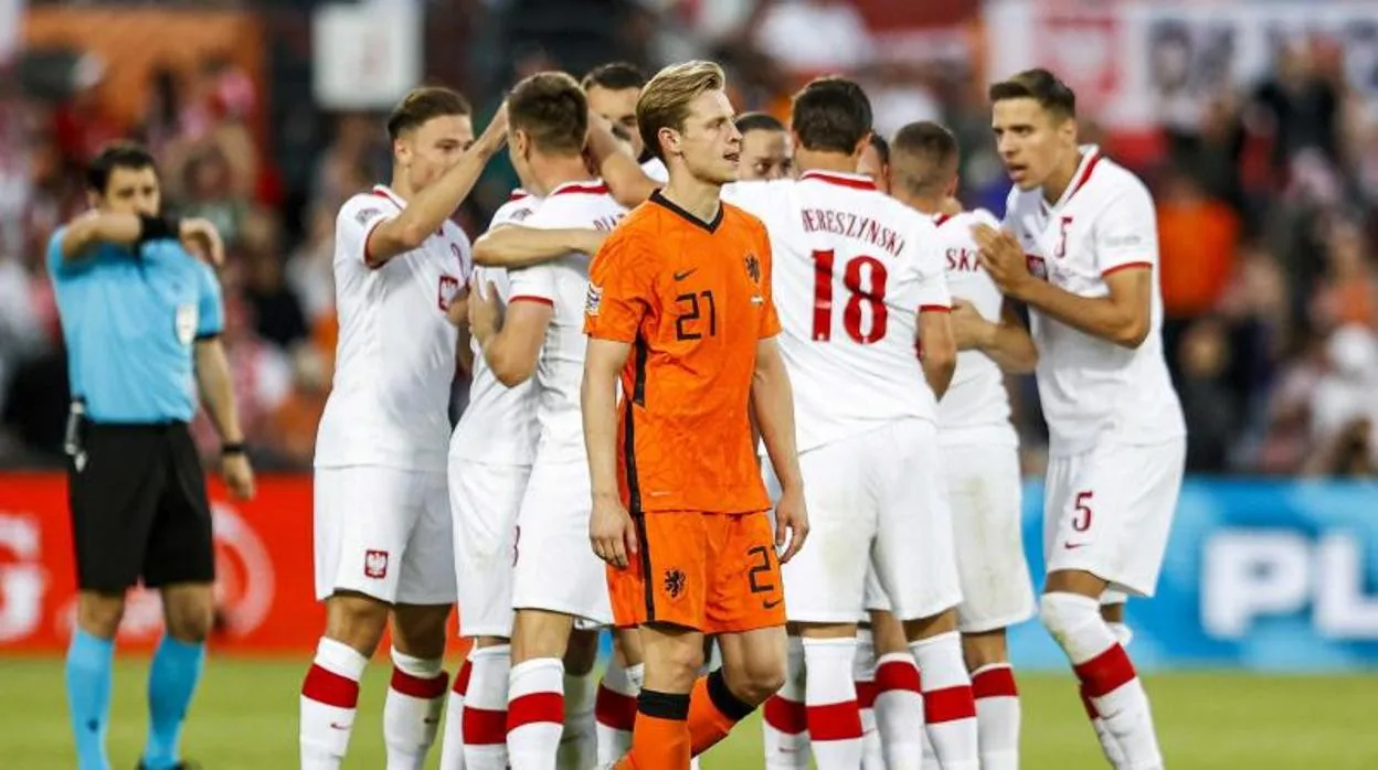 Frenkie de Jong, durante el partido entre Países Bajos y Polonia