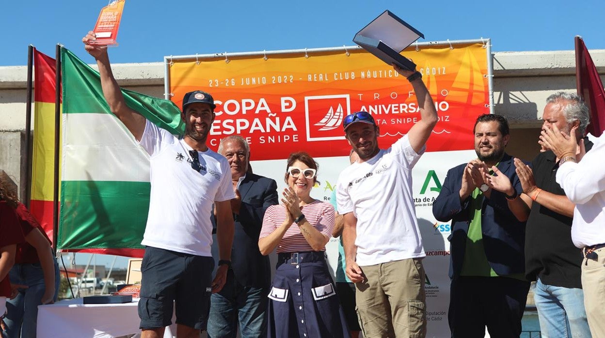 Alfredo González y Cristian Sánchez, ganadores de la Copa de España de Snipe