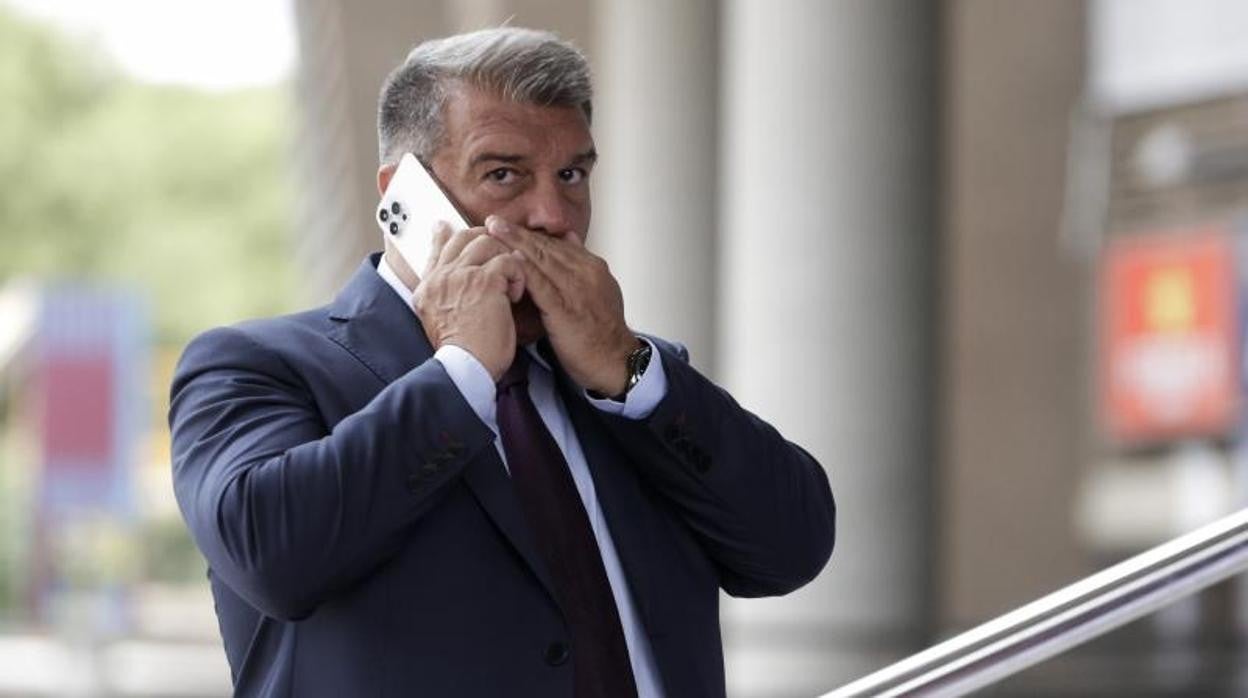 Laporta, durante un acto del Barcelona