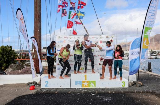 La española Pilar Lamadrid, flamante campeona de los Lanzarote iQFOil Games de Marina Rubicón