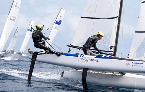 El viento del Norte desafía a la flota de la Lanzarote International Regatta