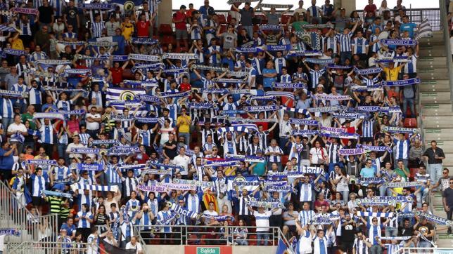 La afición del Hércules también se desplaza en masa