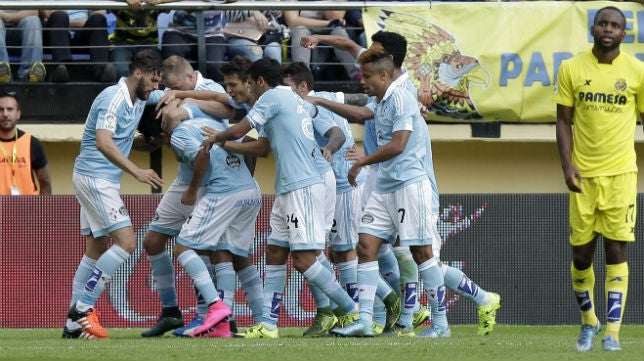 El vestuario del Celta celebró el emparejamiento con el Cádiz CF