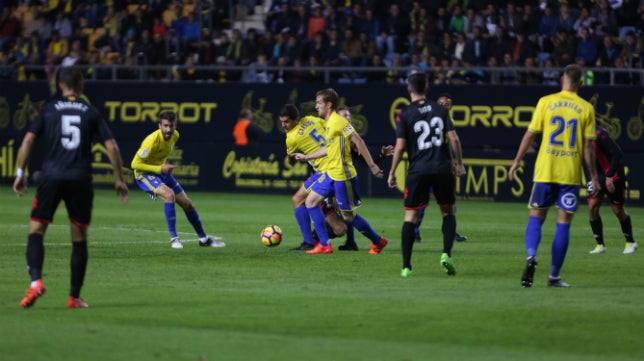 La pizarra del Cádiz CF 1 Reus 0: Mejoría y tranquilidad