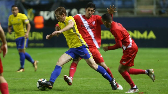 La pizarra del Cádiz CF-Sevilla Atlético