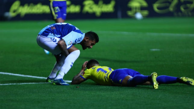 La pizarra del Cádiz CF-CD Tenerife