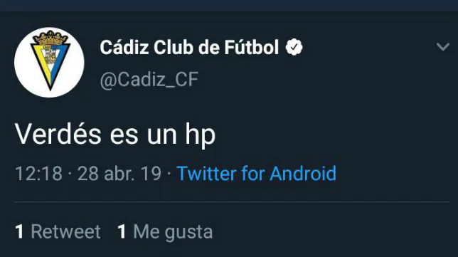 El CM del Cádiz CF, de gracioso a faltón o &#039;hackeado&#039;