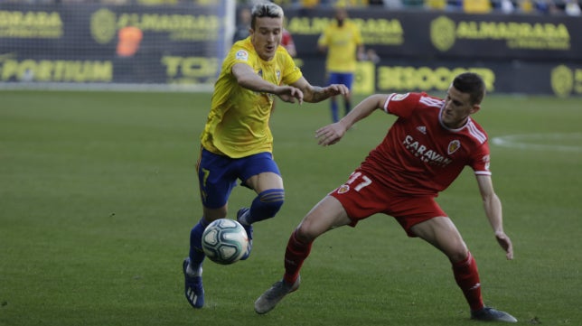 La pizarra del Cádiz CF 1-1 Real Zaragoza