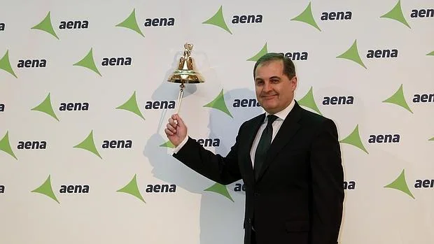 José Manuel Vargas, presidente de AENA, durante la salida a Bolsa del gestor aeroportuario