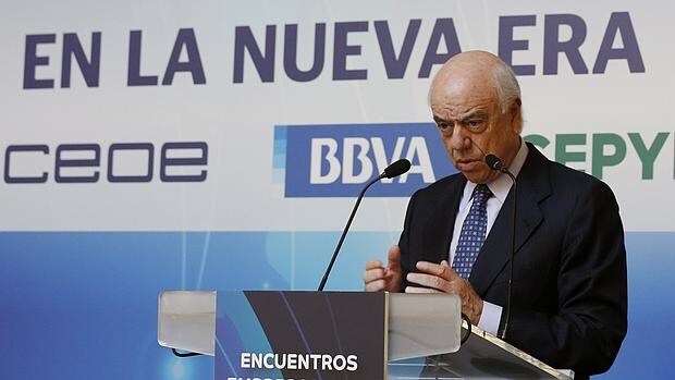 El presidente del BBVA, Francisco González,