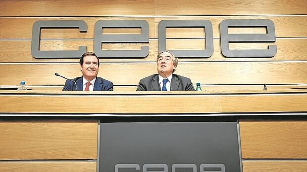 Juan Rosell y Antonio Garamendi, presidente y vicepresidente de la CEOE