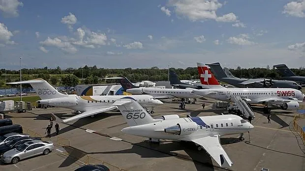 Imagen de varios modelos de aviones del fabricante aeronáutico canadiense