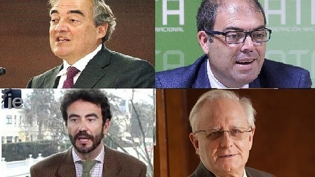 Juan Rosell, presidente de la CEOE, Lorenzo Amor, presidente de ATA, Juan Carlos Martínez Lázaro, economista de IE Business School y José Ramón Pin, profesor del IESE