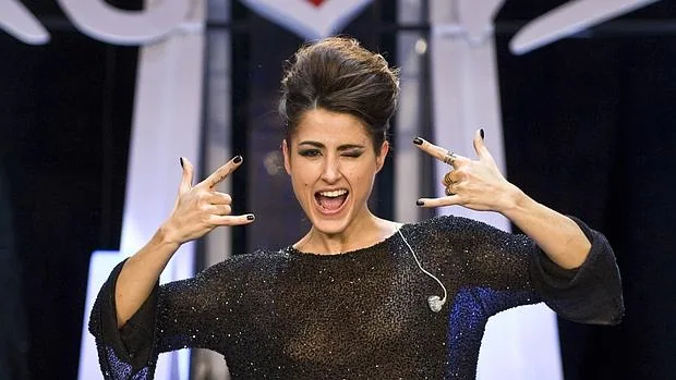 Barei, ayer durante la gala en la que fue elegida como próxima representante de España en Eurovisión