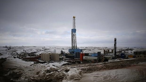 Plataforma de «fracking» en Dakota