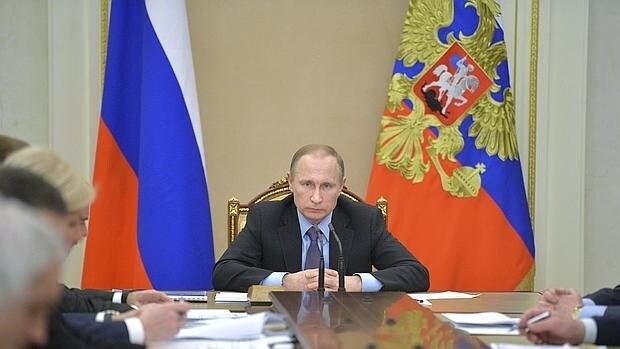 El presidente ruso, Vladimir Putin, durante una reunión en el Kremlin