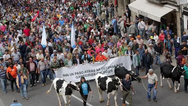 Las organizaciones de ganaderos se han venido movilizando desde el fin de las cuotas, para protestar por los precios en que la industria compra la leche