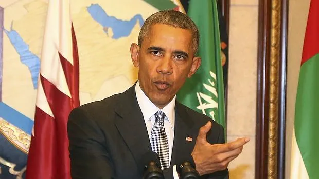 El presidente estadounidense, Barack Obama durante su intervención en el Consejo de Cooperación del Golfo (CCG), celebrado en Riad, Arabia Saudí