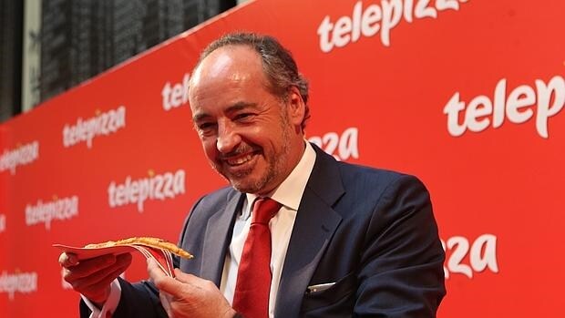 Pablo Juantegui, presidente de Telepizza, durante la salida a Bolsa de la empresa